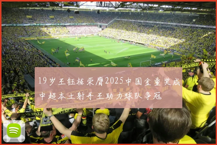 19岁王钰栋荣膺2025中国金童奖成中超本土射手王助力球队争冠